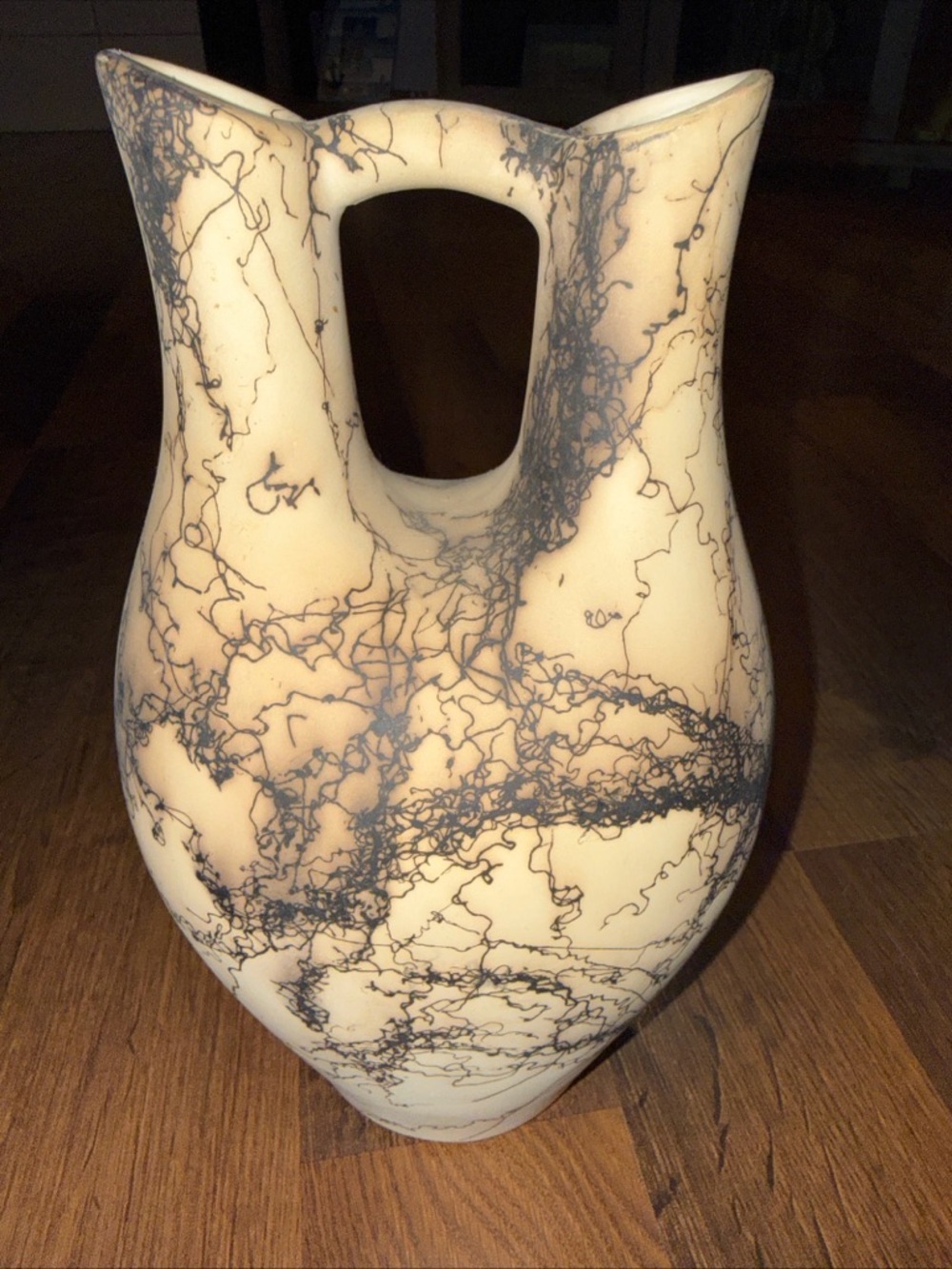Cherie Ramsdell Dakota Bones Ltd pottery Horse Hair wedding vase